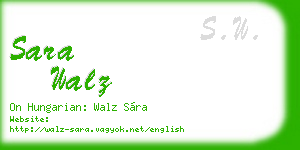 sara walz business card